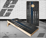 Police Thin Blue Line Flag Cornhole Boards