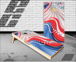 Proud American Flag Stars Cornhole Boards