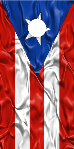 Puerto Rican Flag Wavy UV Direct Print Cornhole Tops