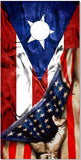 Puerto Rican Flag UV Direct Print Cornhole Tops