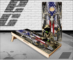 Reaper Hunting Camo Flag Cornhole Boards