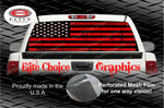 Red Black American Flag Rear Window Wrap