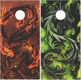 Red Green Dragon UV Direct Print Cornhole Tops