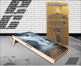 Red Sea Footprints Quote Cornhole Boards