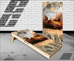 Ringneck Pheasant Tall Grass Cornhole Boards