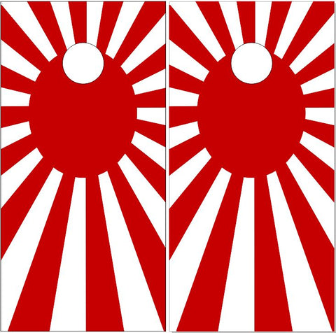Rising Sun Japanese Flag UV Direct Print Cornhole Tops