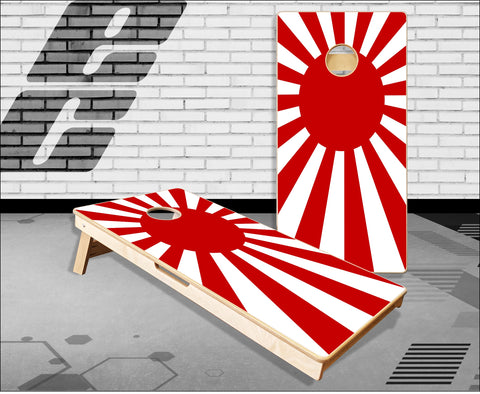 Rising Sun Japanese Flag Cornhole Boards