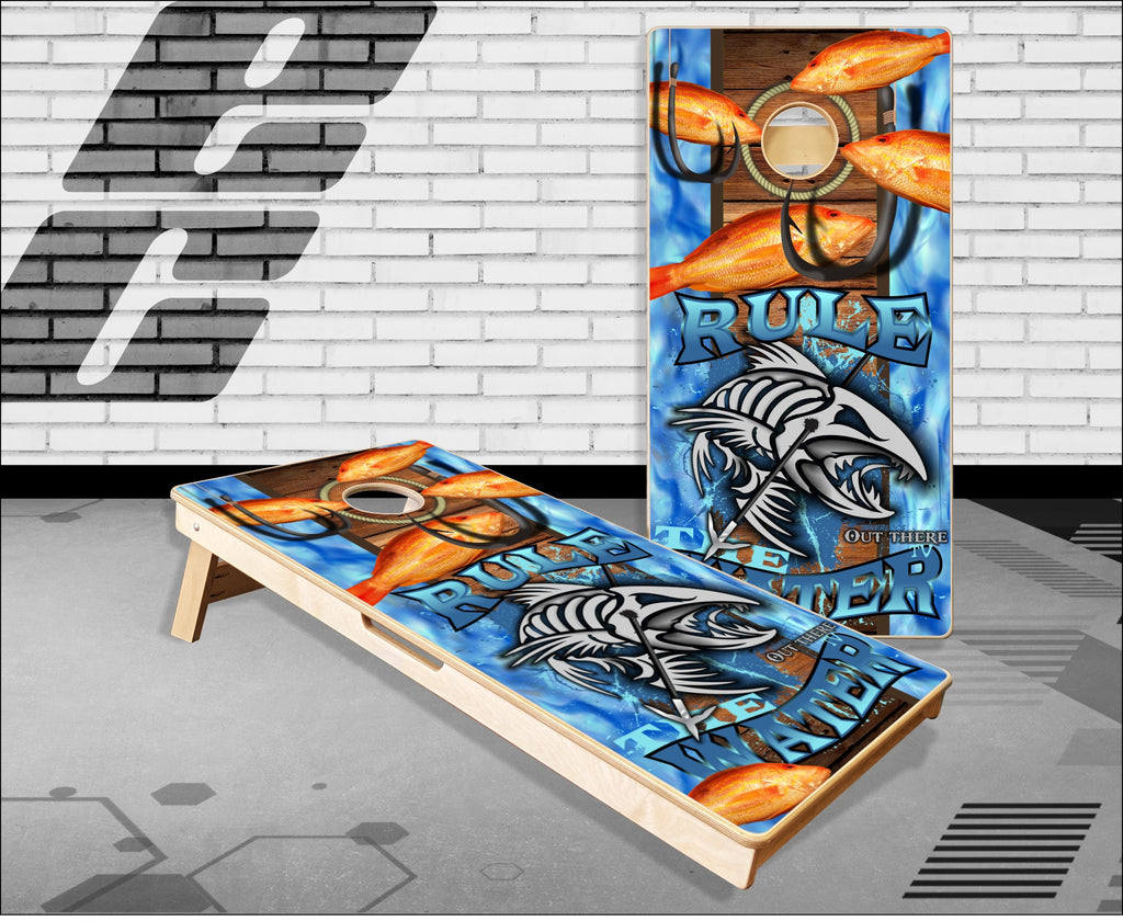 Rule the Water Red Snapper Cornhole Boards – Elite Choice Graphics