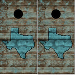 Rustic Texas Flag Wood Cornhole Wrap