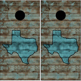 Rustic Texas Flag Wood Cornhole Wrap