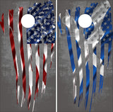 Scottish American Flag Metal Cornhole Wrap