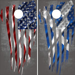 Scottish American Flag Metal Cornhole Tops