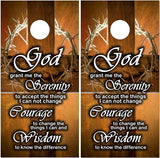 Serenity Prayer UV Direct Print Cornhole Tops