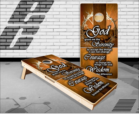 Serenity Prayer Cornhole Boards