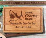 Shark Coochie Board Personalized Wood Cutting Board