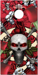 Skull Roses Cornhole Wrap