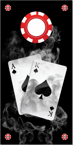 Smoking Ace King Poker UV Direct Print Cornhole Tops