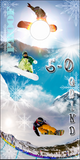 Snowboarding 50 grind Cornhole Wrap