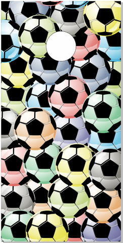 Soccer Balls Cornhole Wrap