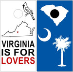 South Carolina Palmetto Virginia Lovers Cornhole Wrap