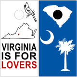 South Carolina Palmetto Virginia Lovers Cornhole Wrap