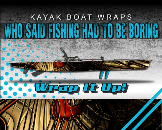 Blade shops Wrap Blue Kayak Vinyl Wrap Kit Graphic Decal/Sticker 12ft and 14ft