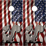 Squirrel Wood Flag UV Direct Print Cornhole Tops