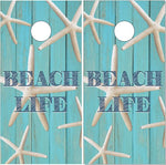 Starfish Beach Wood UV Direct Print Cornhole Tops