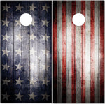 Stars And Bars Flag Wood UV Direct Print Cornhole Tops