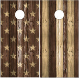 Stars And Bars Stained Cornhole Wrap