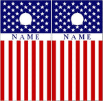 Stars And Stripes Flag Name UV Direct Print Cornhole Tops