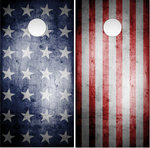 Stars and Bars American Flag UV Direct Print Cornhole Tops