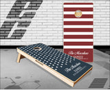 Stars and Bars Family Name Cornhole Boards