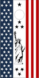 Stars and Stripes American Flag UV Direct Print Cornhole Tops