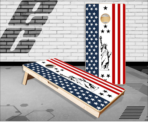 Stars and Stripes American Flag Cornhole Boards