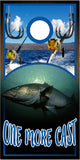 Striper Bass Fish One More Cast UV Direct Print Cornhole Tops
