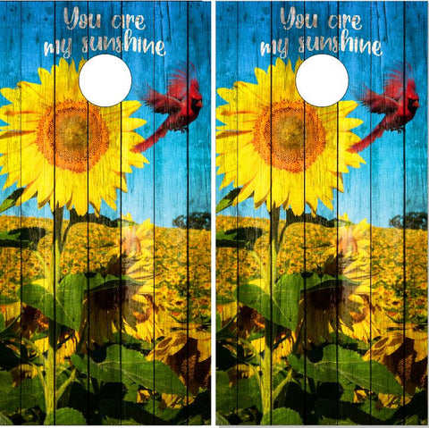 Sunflower Sunshine Wood UV Direct Print Cornhole Tops
