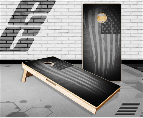 Tattered American Flag Cornhole Boards