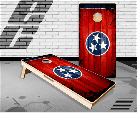 Tennessee Flag Wood Cornhole Boards