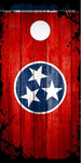 Tennessee Flag Wood Cornhole Wrap