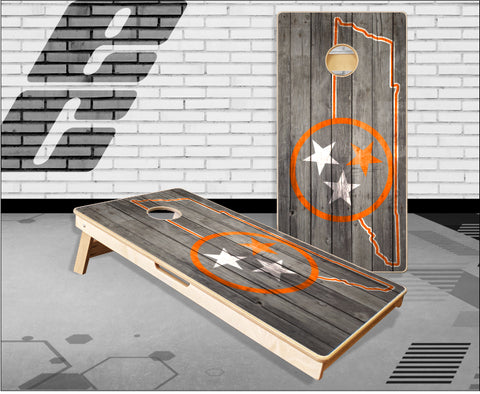 Tennessee State Flag Wood Cornhole Boards