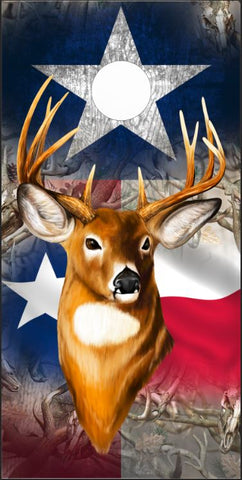 Texas Flag Buck Head Cornhole Wrap