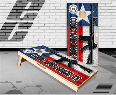 Texas Flag Gun Rights AR Cornhole Boards