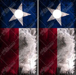 Texas Flag Smoke Cornhole Wrap