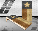 Texas Flag Stained Wood Cornhole Boards