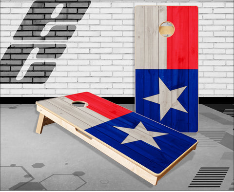 Texas Flag Wood Cornhole Boards