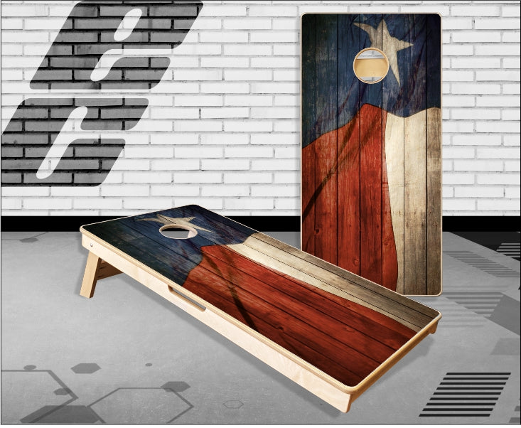 Texas Rustic Flag Cornhole Boards – Elite Choice Graphics