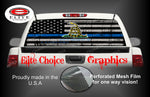 Thin Blue Line Flag Don't Tread On Me Rear Window Wrap