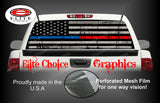 Thin Blue Red Line Rear Window Wrap