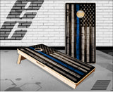 Thin Blue Line Flag Wood Cornhole Boards